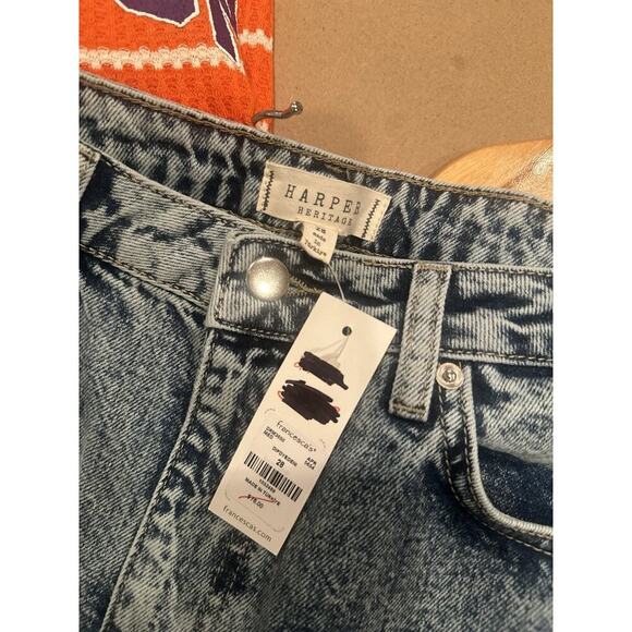 Harper Heritage Francesca’s Ellis Dip Dye Denim Jeans Size 28 High Rise Wide Leg - Picture 5 of 5